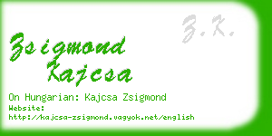 zsigmond kajcsa business card